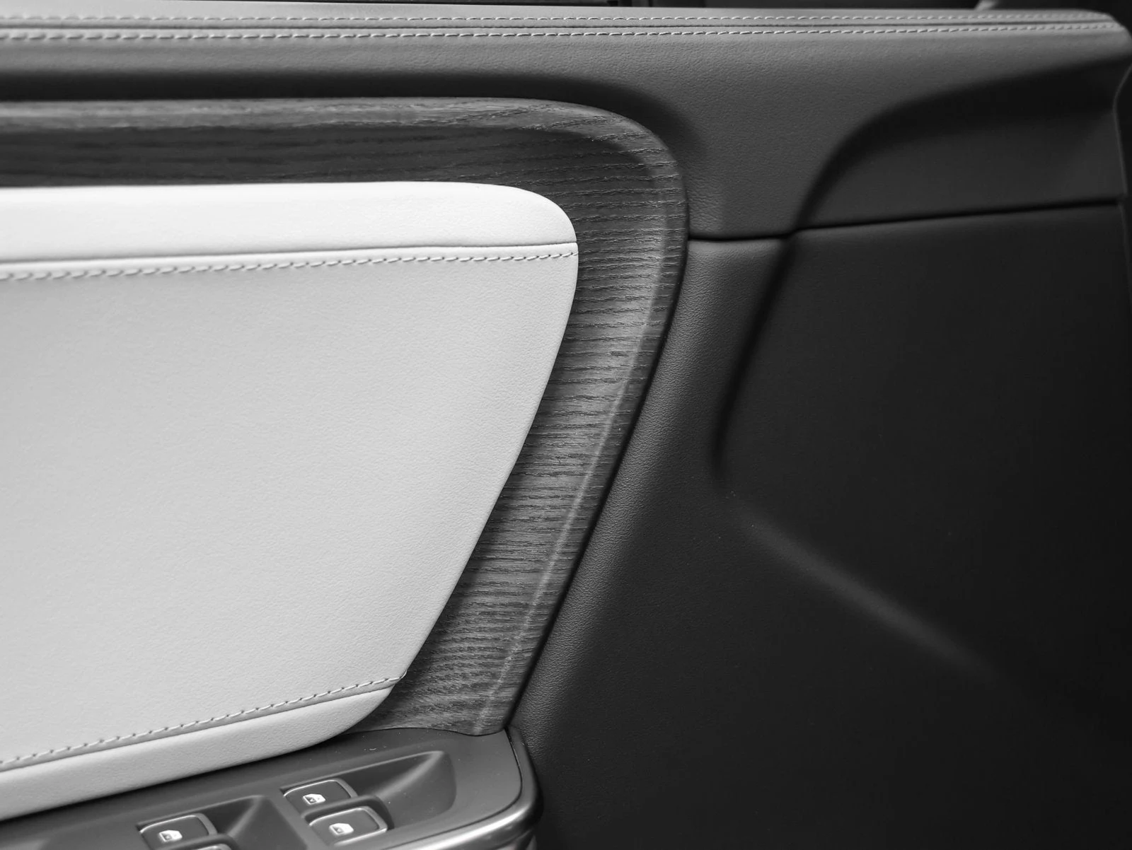 2023 Rivian R1S Adventure Quad-Motor Large Pack interior, door panel, Ocean Coast perforated vegan leather