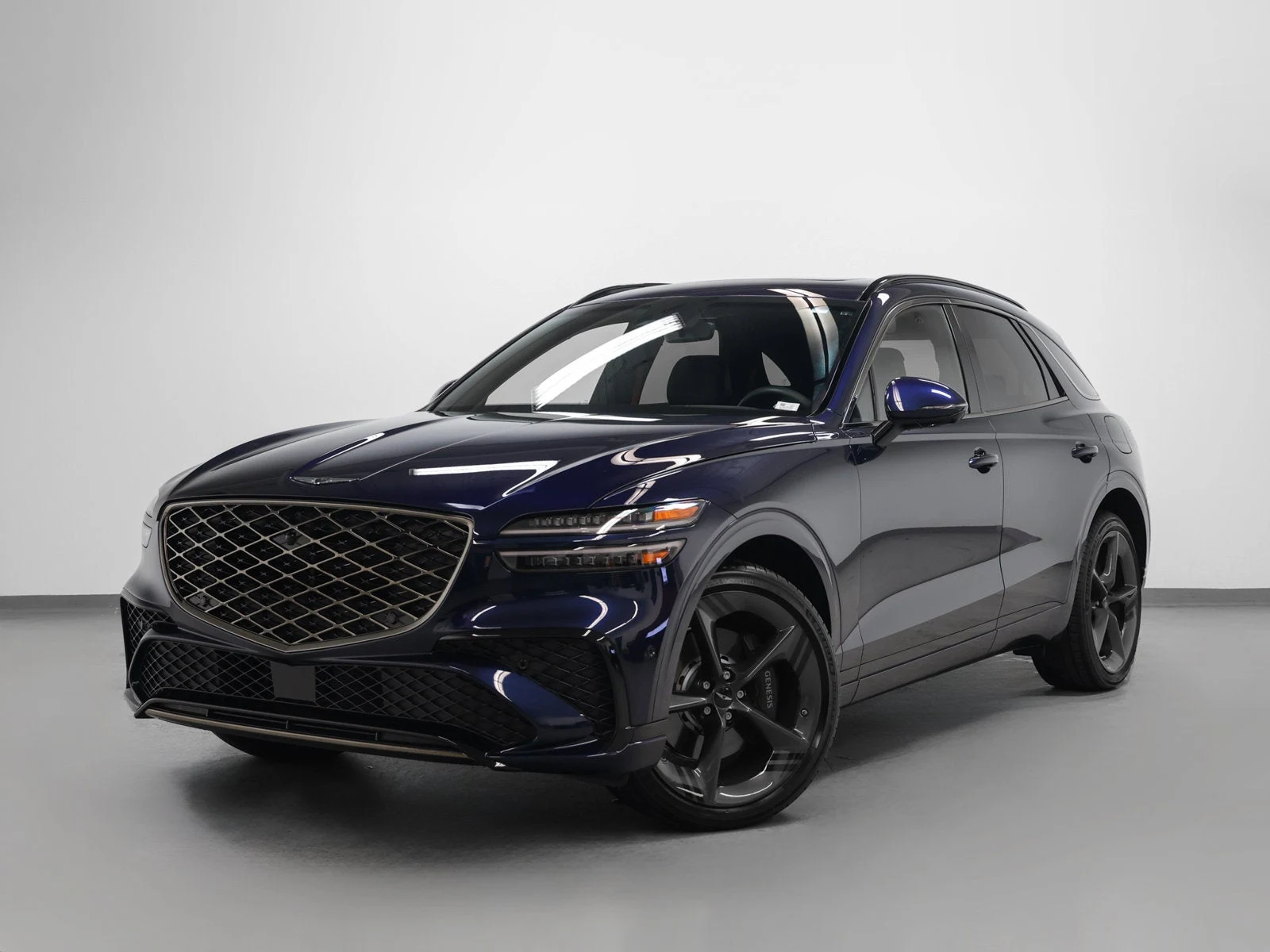 2026 Genesis GV70 3.5T Sport Prestige AWD for sale, front three-quarter view, Capri Blue