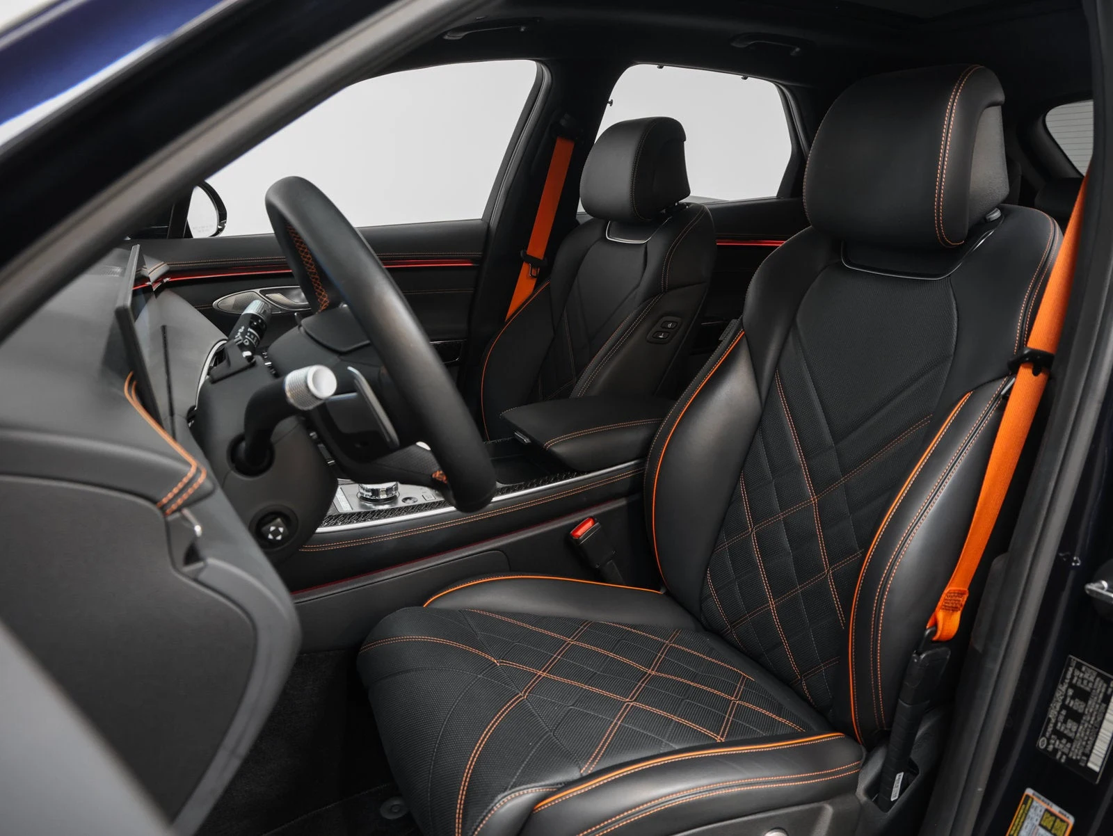 2026 Genesis GV70 3.5T Sport Prestige AWD interior, seats, Obsidian Black Nappa leather