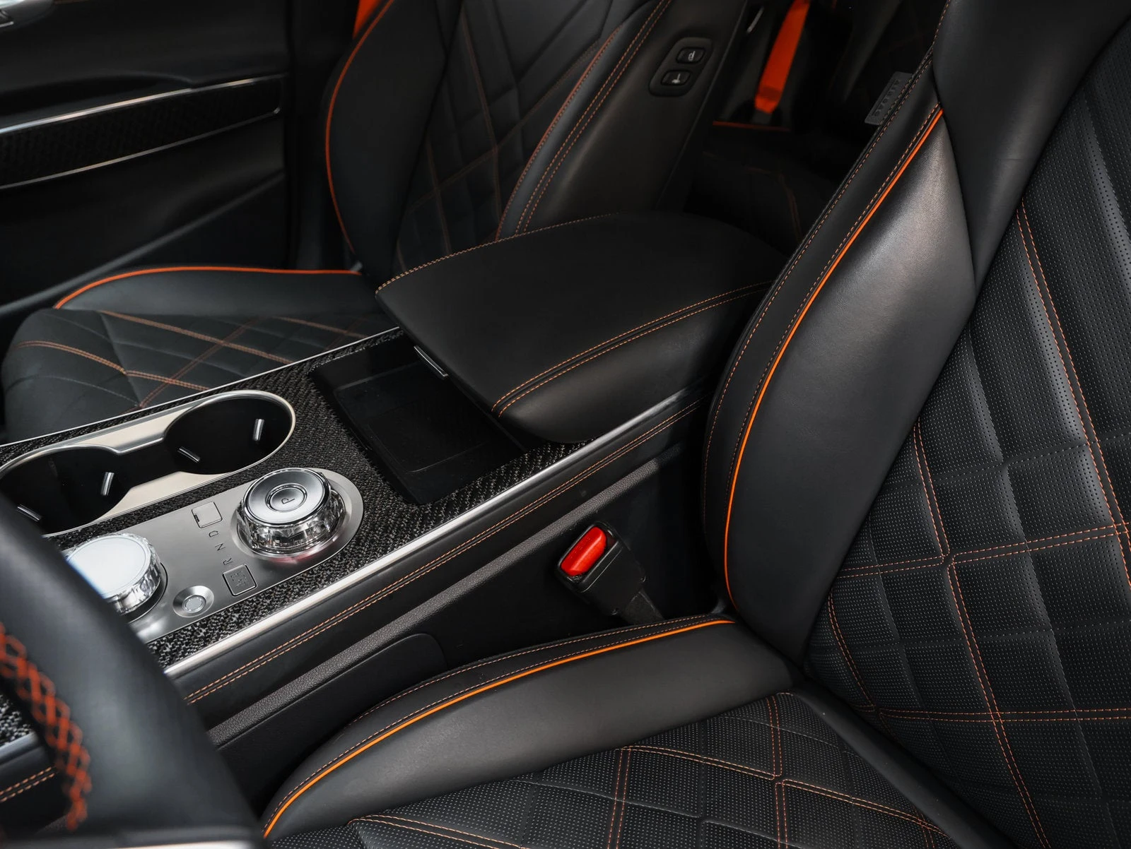 2026 Genesis GV70 3.5T Sport Prestige AWD interior, seats, Obsidian Black Nappa leather