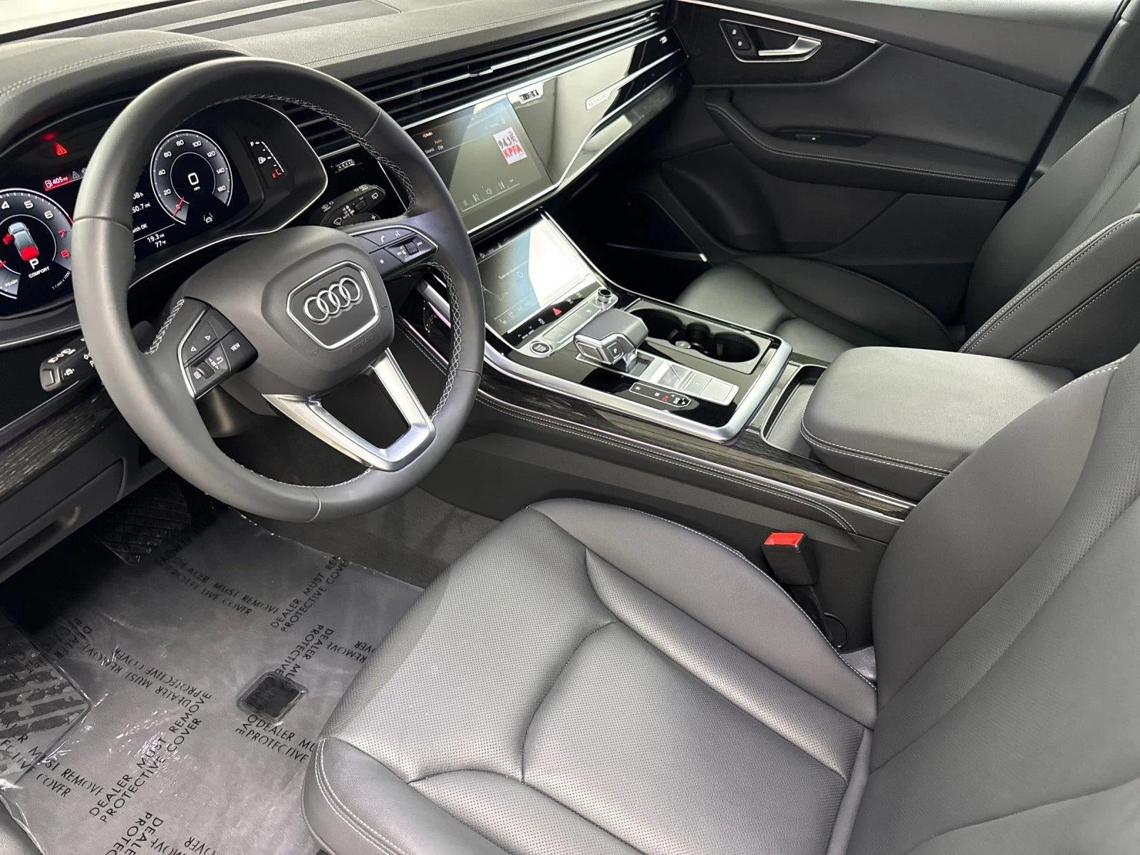 2026 Audi Q7 55 TFSI Premium Plus quattro interior, Black leather