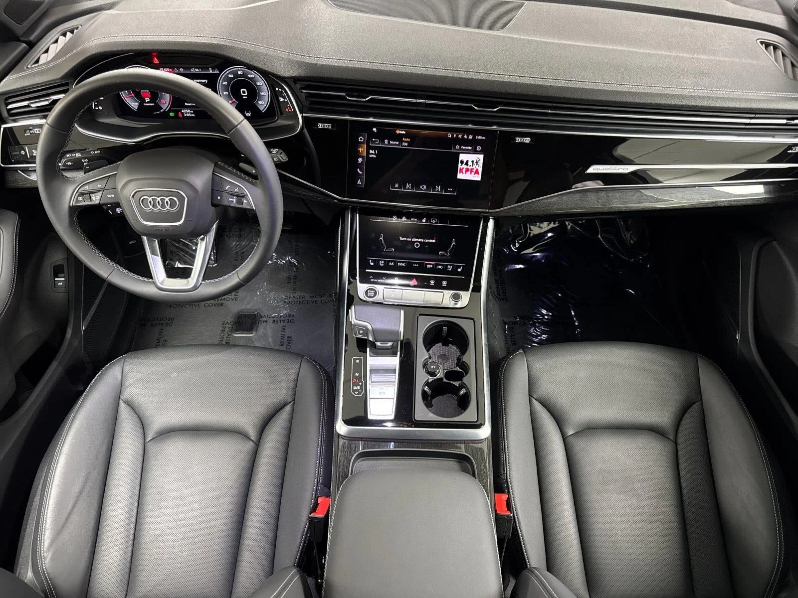 2026 Audi Q7 55 TFSI Premium Plus quattro interior, Black leather