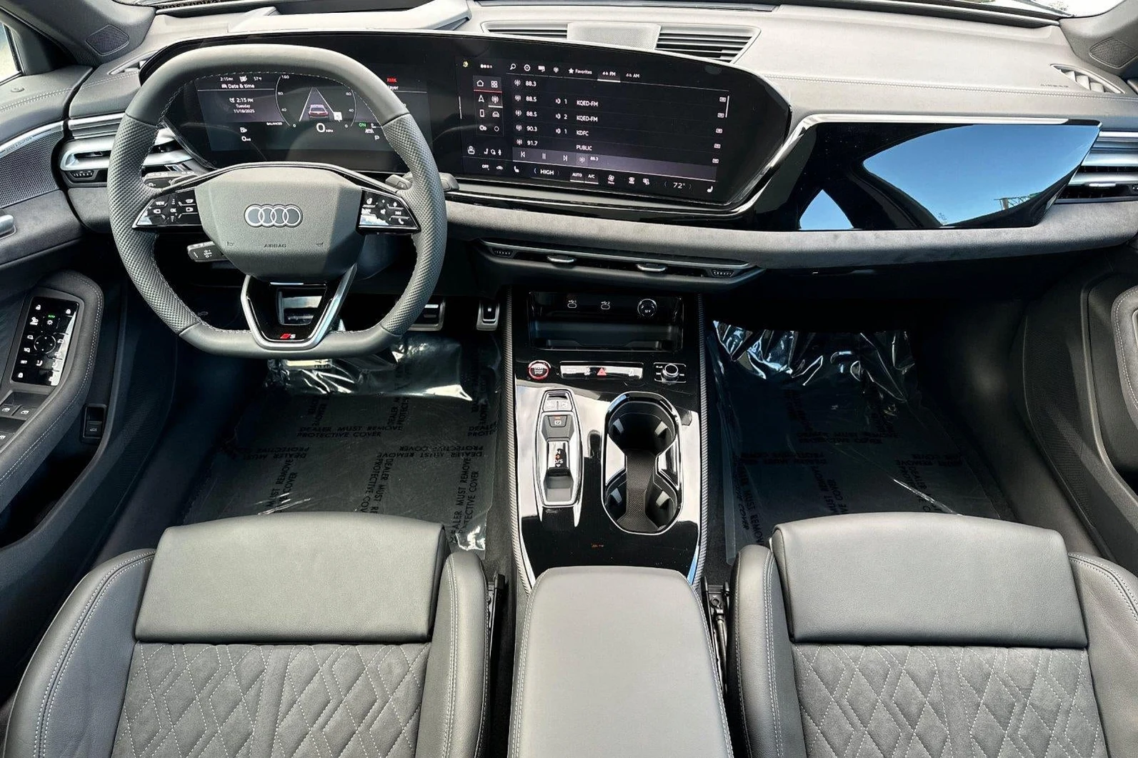 2025 Audi S5 Premium Plus quattro interior, Black leather / Dinamica