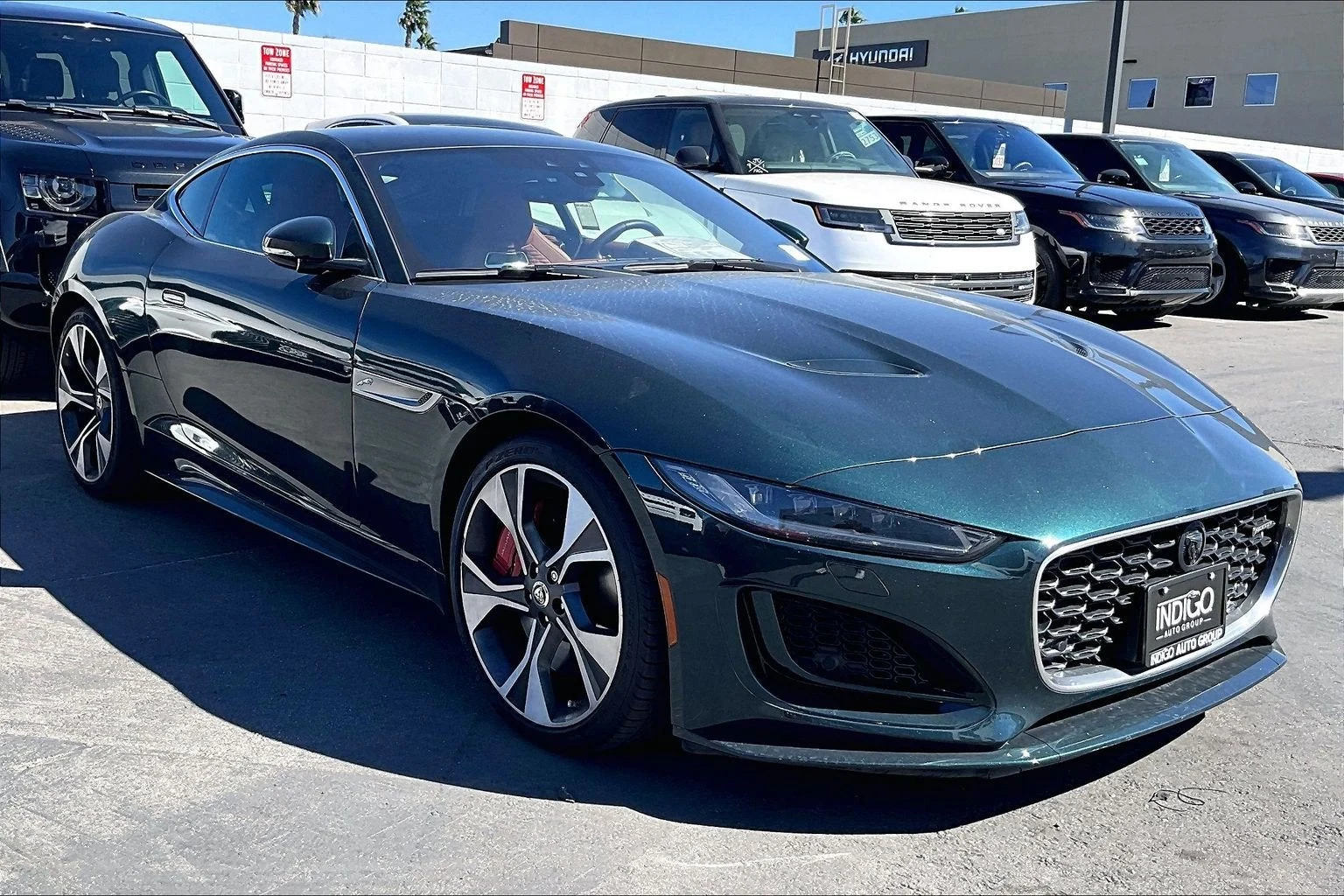 2024 Jaguar F-Type P450 RWD Coupe for sale, exterior, British Racing Green Metallic