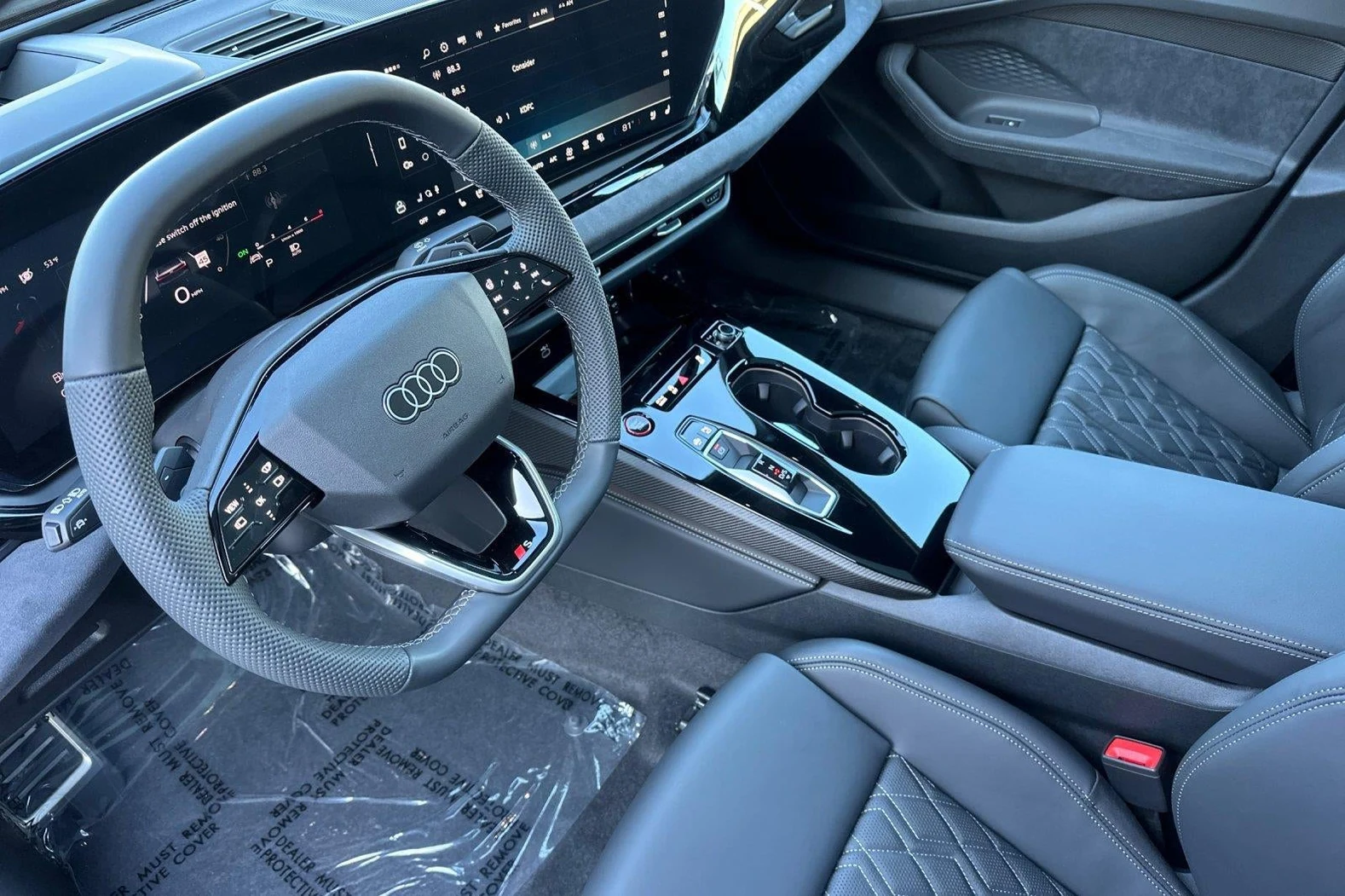 2025 Audi S5 Premium Plus quattro interior, Black Fine Nappa / Pearl Nappa leather