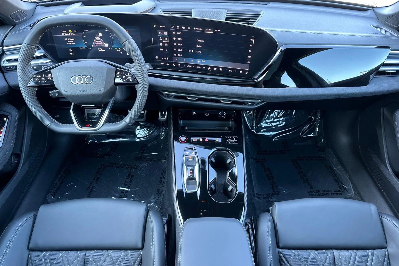 2025 Audi S5 Premium Plus quattro interior, dashboard, Black Fine Nappa / Pearl Nappa leather