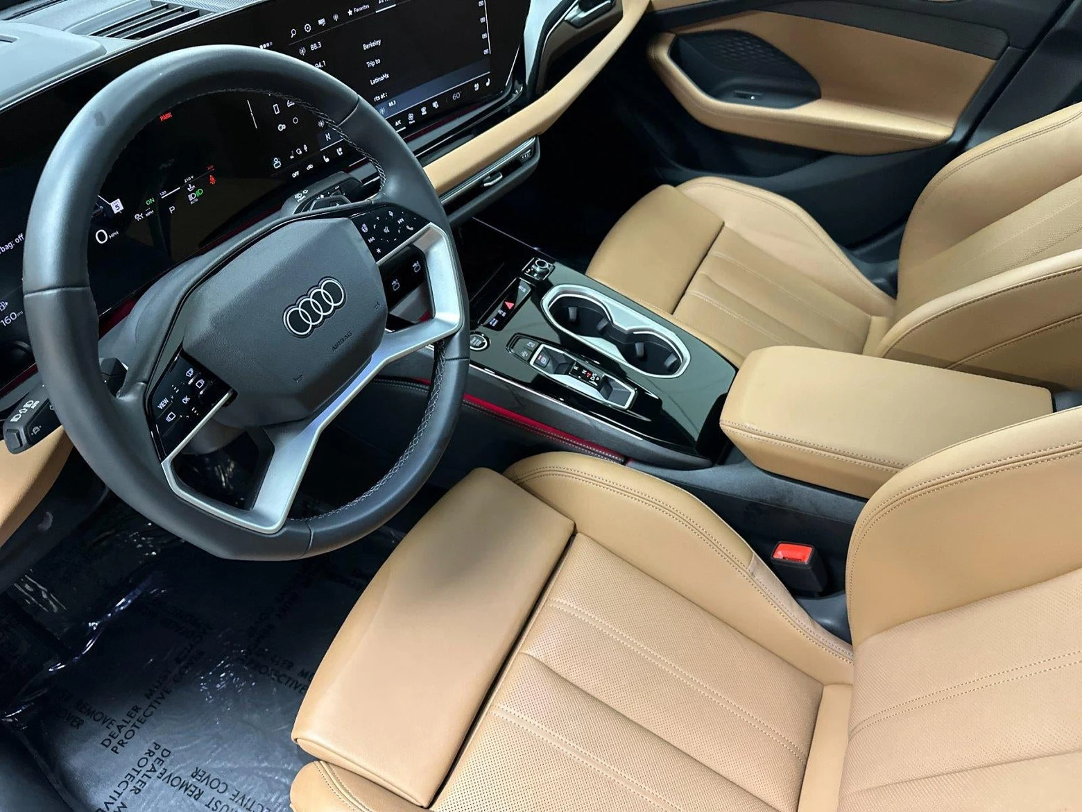 2026 Audi A6 Sedan Premium Plus quattro interior, Muscat Brown leather