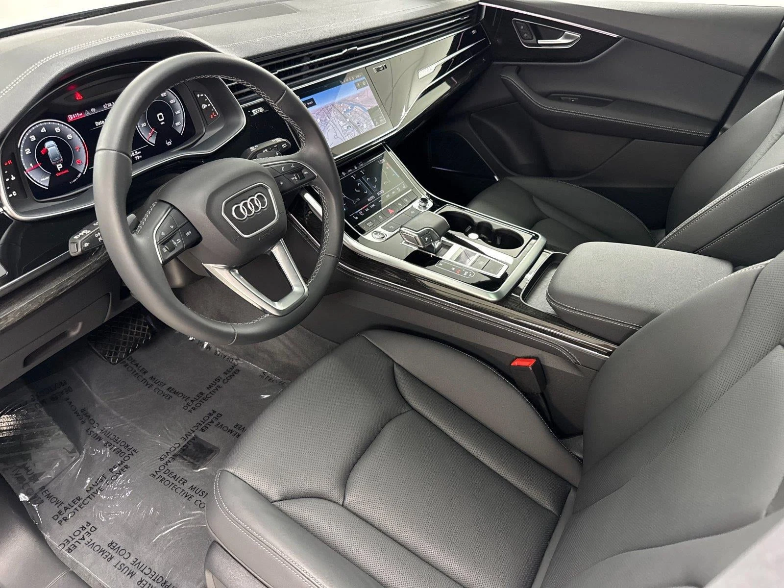 2026 Audi Q7 45 TFSI Premium Plus quattro interior, Black leather