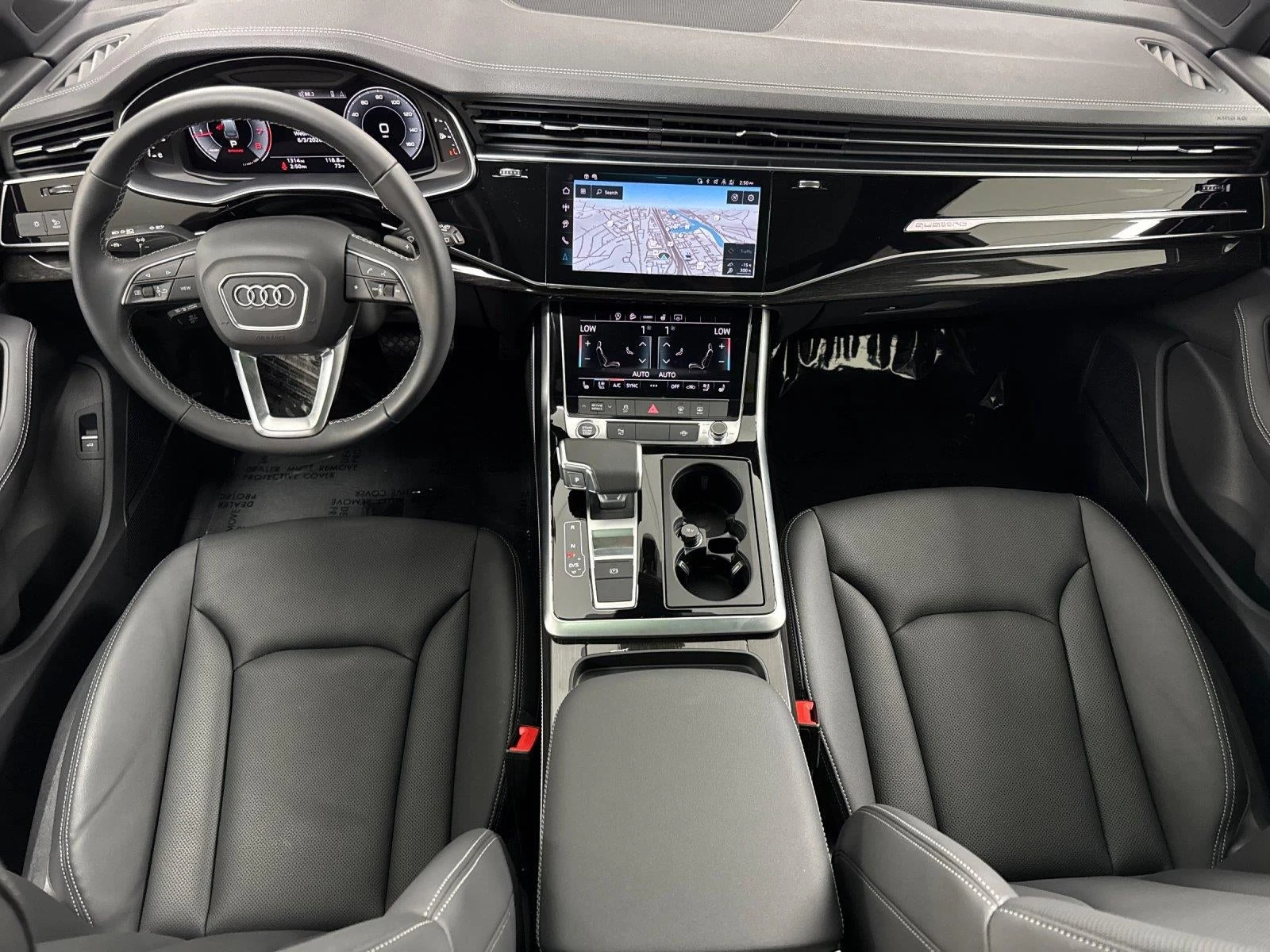 2026 Audi Q7 45 TFSI Premium Plus quattro interior, Black leather