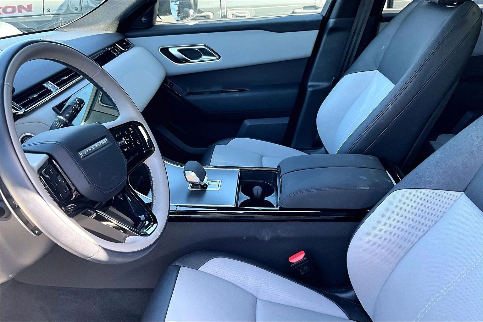 2026 Land Rover Range Rover Velar S P250 interior, Cloud / Ebony grained leather