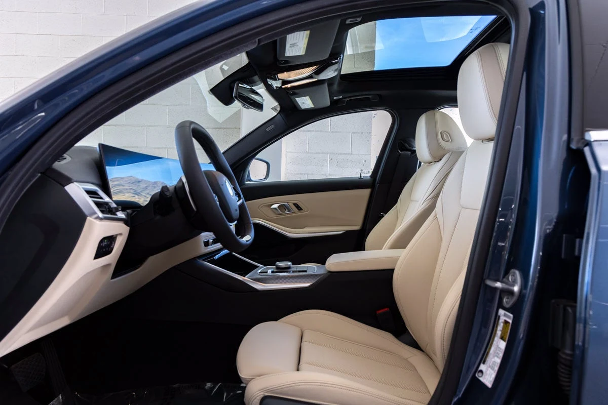 2026 BMW 330i interior, seats, Canberra Beige