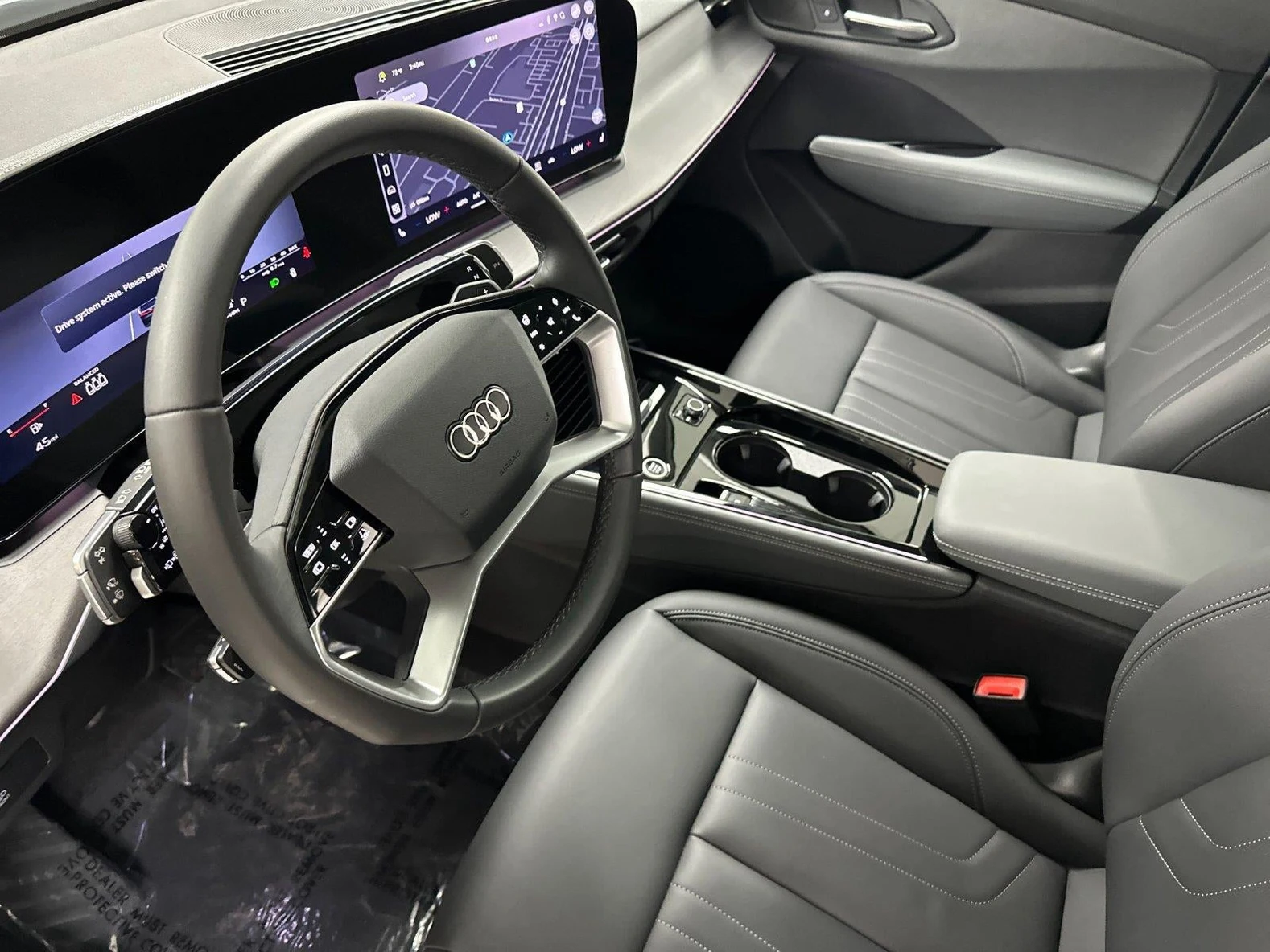 2026 Audi Q3 S line quattro interior, Black leather with Steel Gray stitching