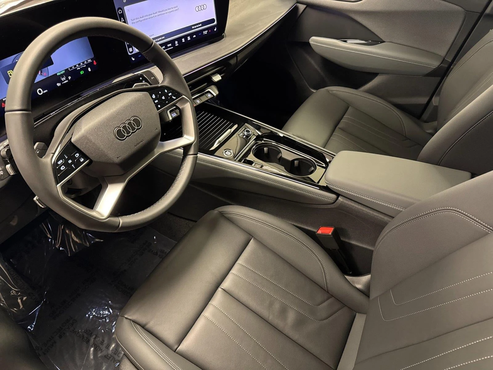2026 Audi Q3 S line quattro interior, Black leather with Steel Gray stitching