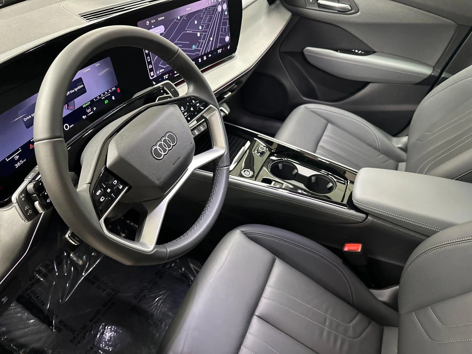2026 Audi Q3 S line quattro interior, Black leather with Steel Gray stitching