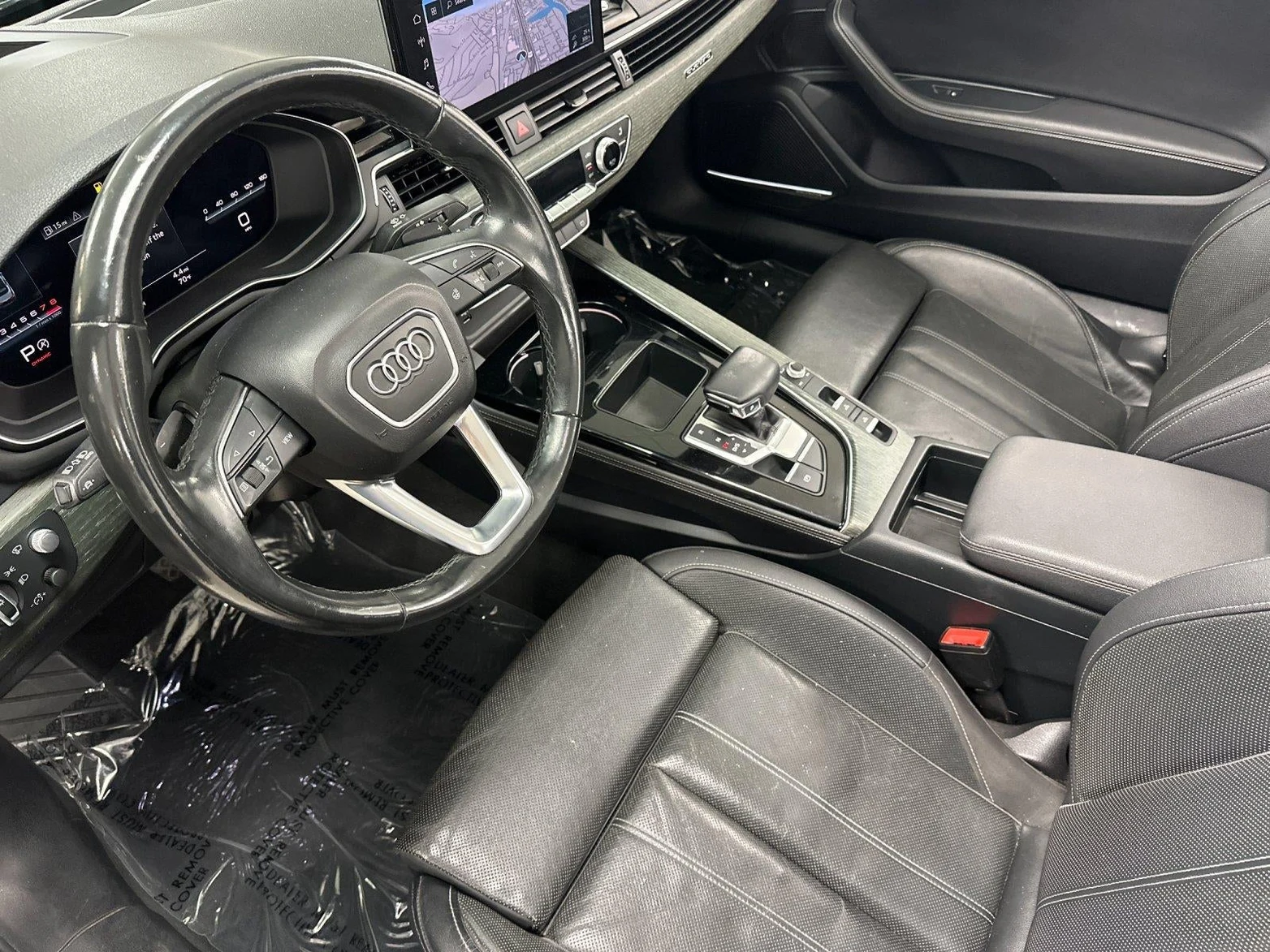 2023 Audi A5 Cabriolet S line 45 TFSI Prestige quattro interior, Black leather