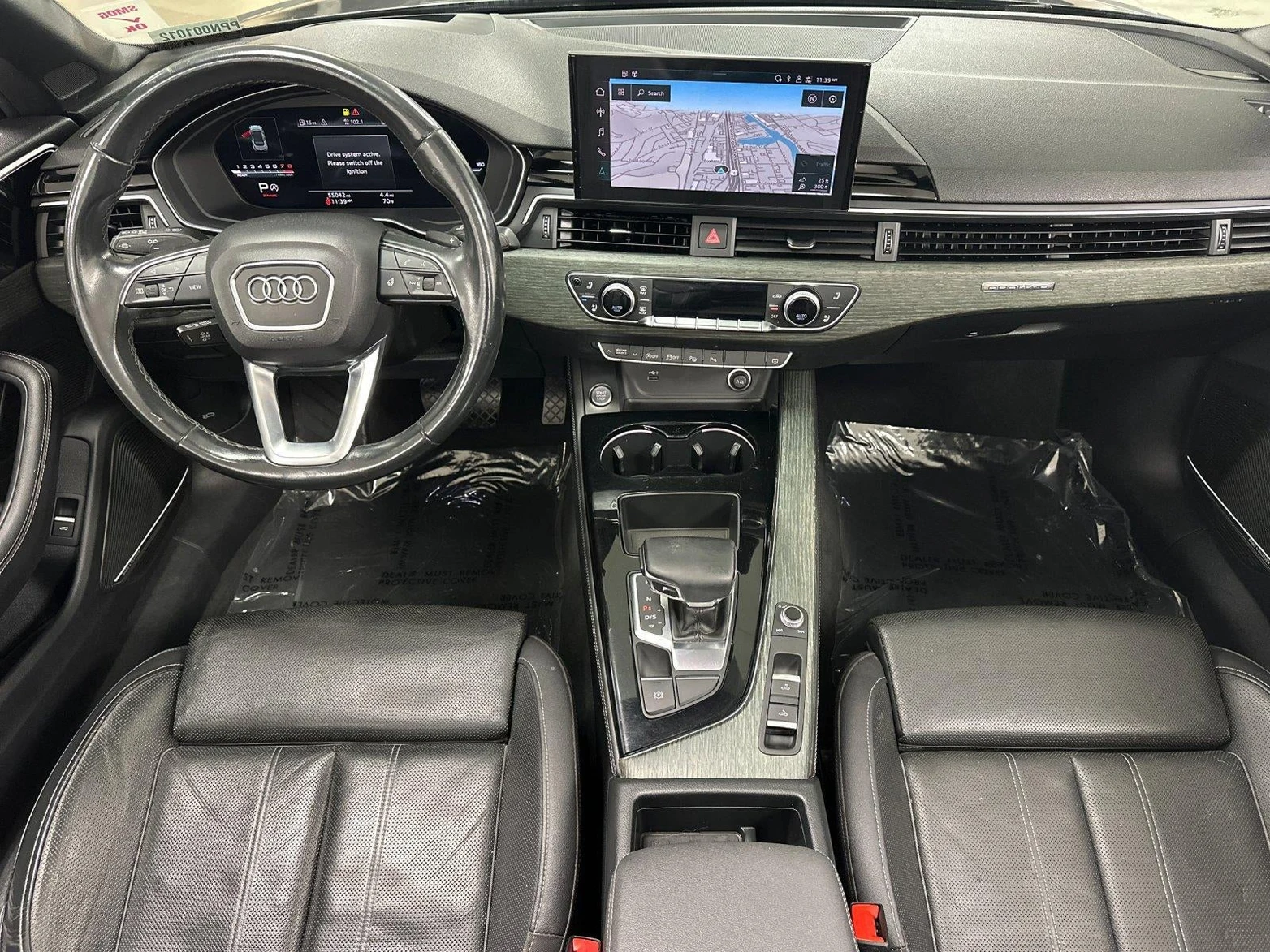 2023 Audi A5 Cabriolet S line 45 TFSI Prestige quattro interior, dashboard, Black leather
