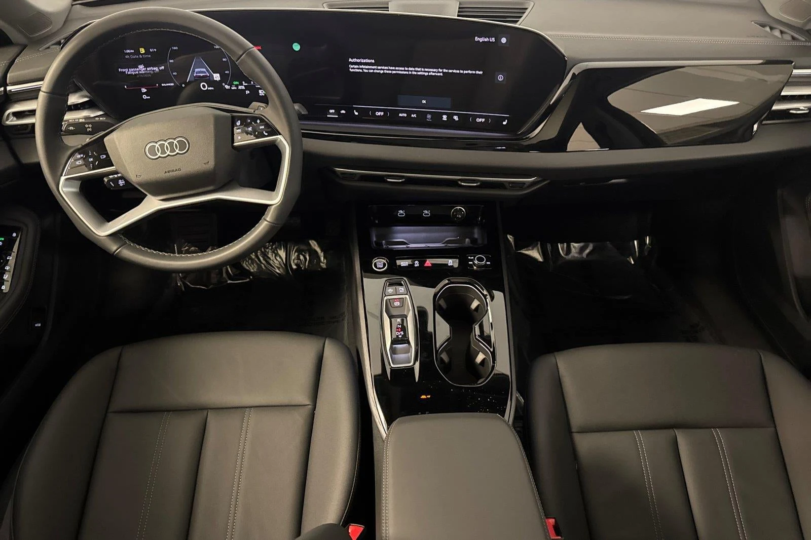 2025 Audi A5 Premium quattro interior, Black leather