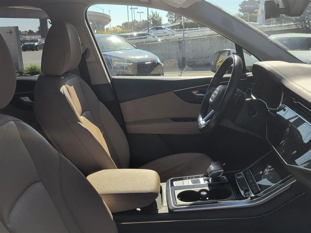 2023 Audi Q7 45 TFSI Premium Plus quattro interior, seats, Saiga Beige leather