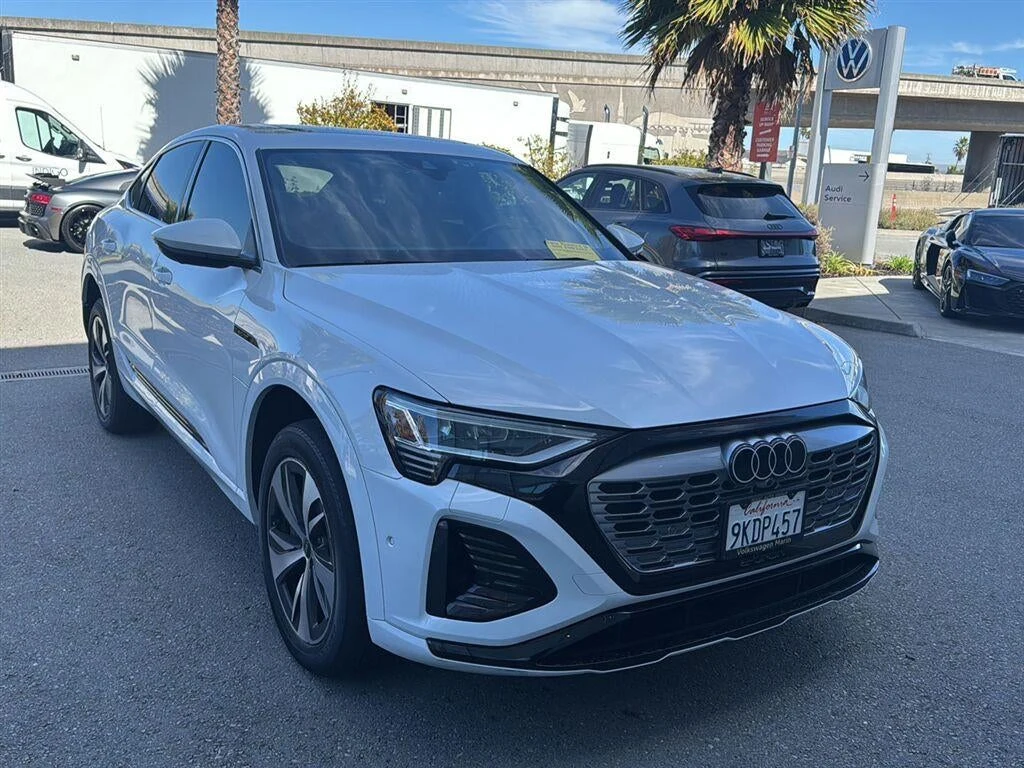 2024 Audi Q8 Sportback e-tron S line Premium Plus quattro for sale, exterior, Glacier White Metallic