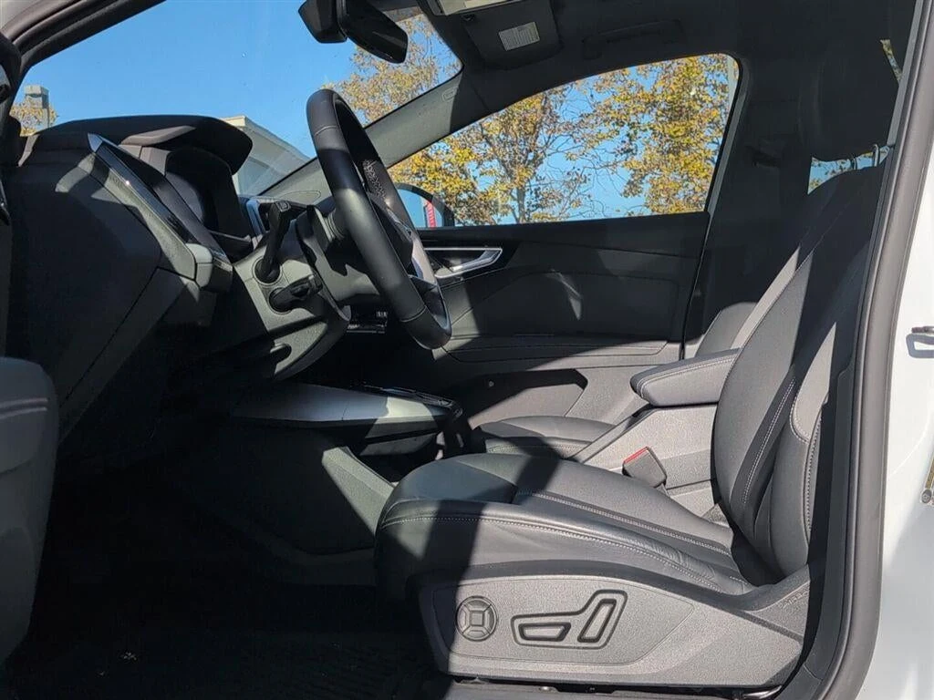 2024 Audi Q4 55 e-tron Premium Plus quattro interior, Black leather with Rock Gray stitching