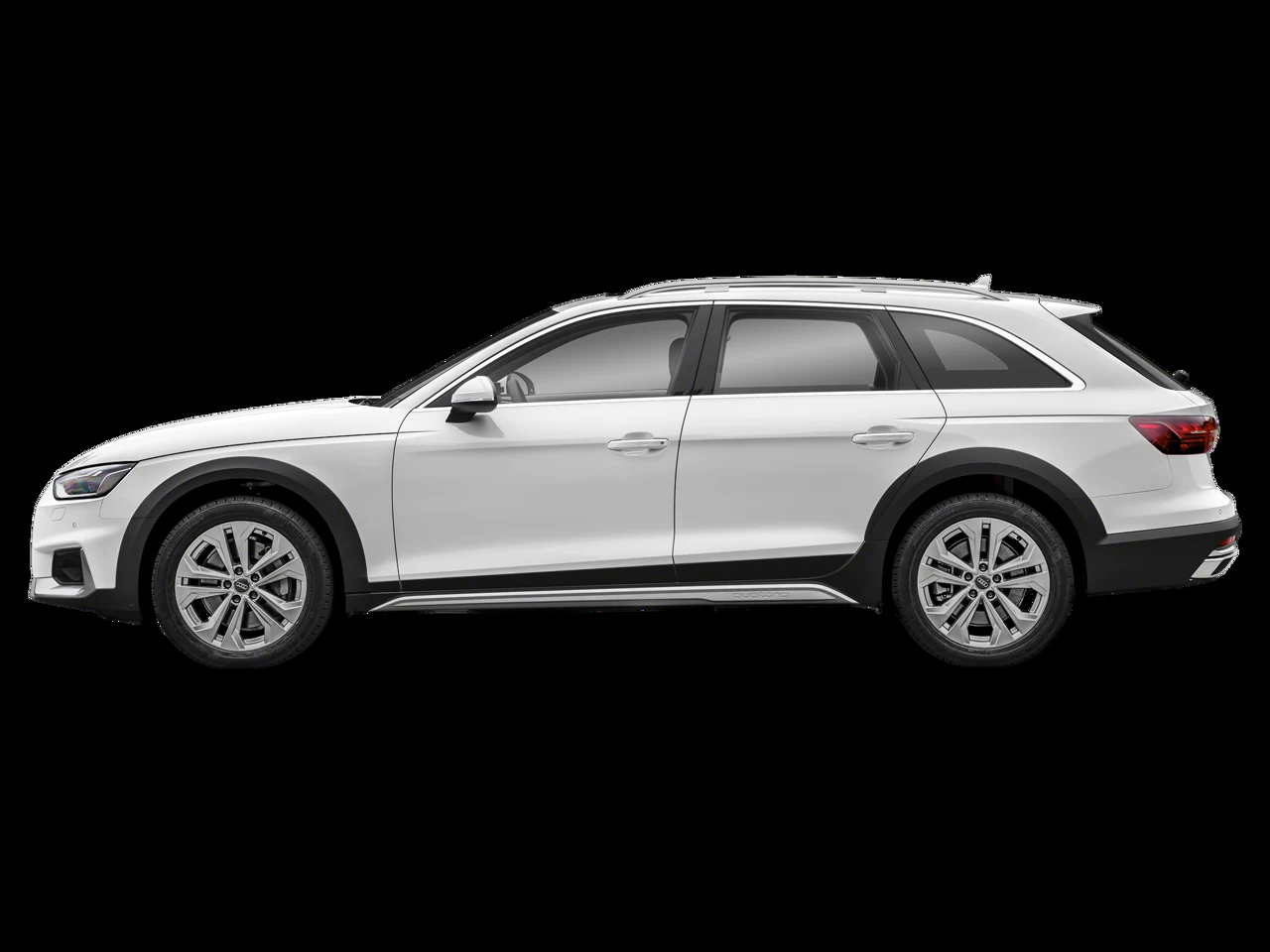 2023 Audi A4 allroad Prestige quattro, side profile, Glacier White Metallic