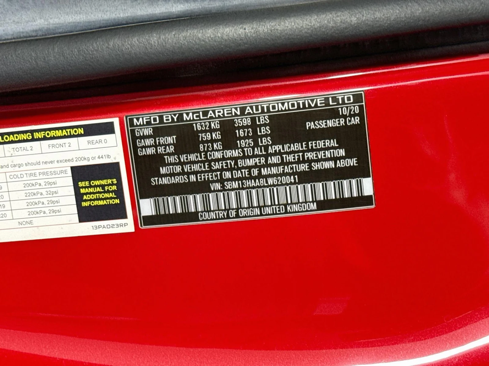 2020 McLaren 620R, 11/30