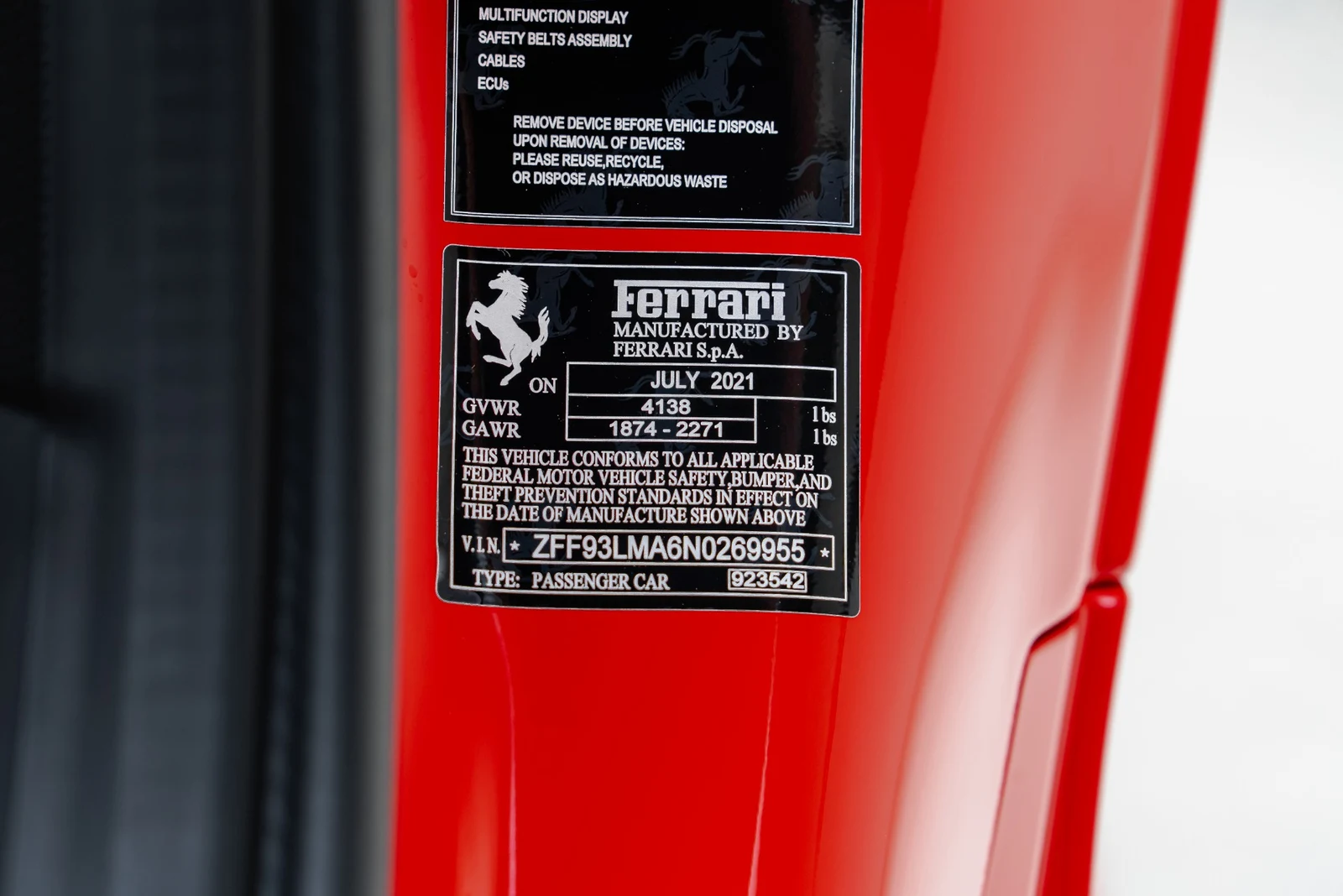2022 Ferrari F8 Spider, 29/30