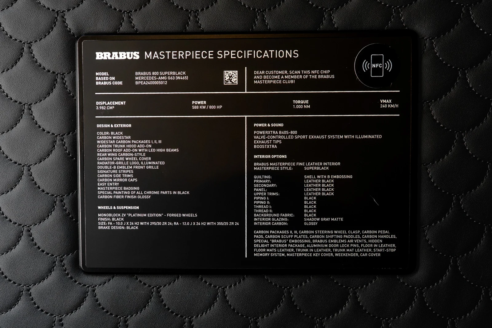 2025 BRABUS 800 Superblack Masterpiece (G 63), 30/30