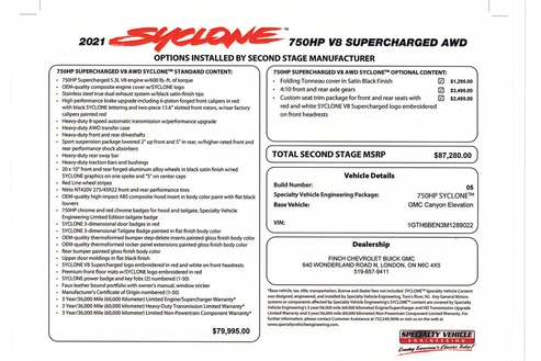 2021 GMC Canyon Syclone, 29/30