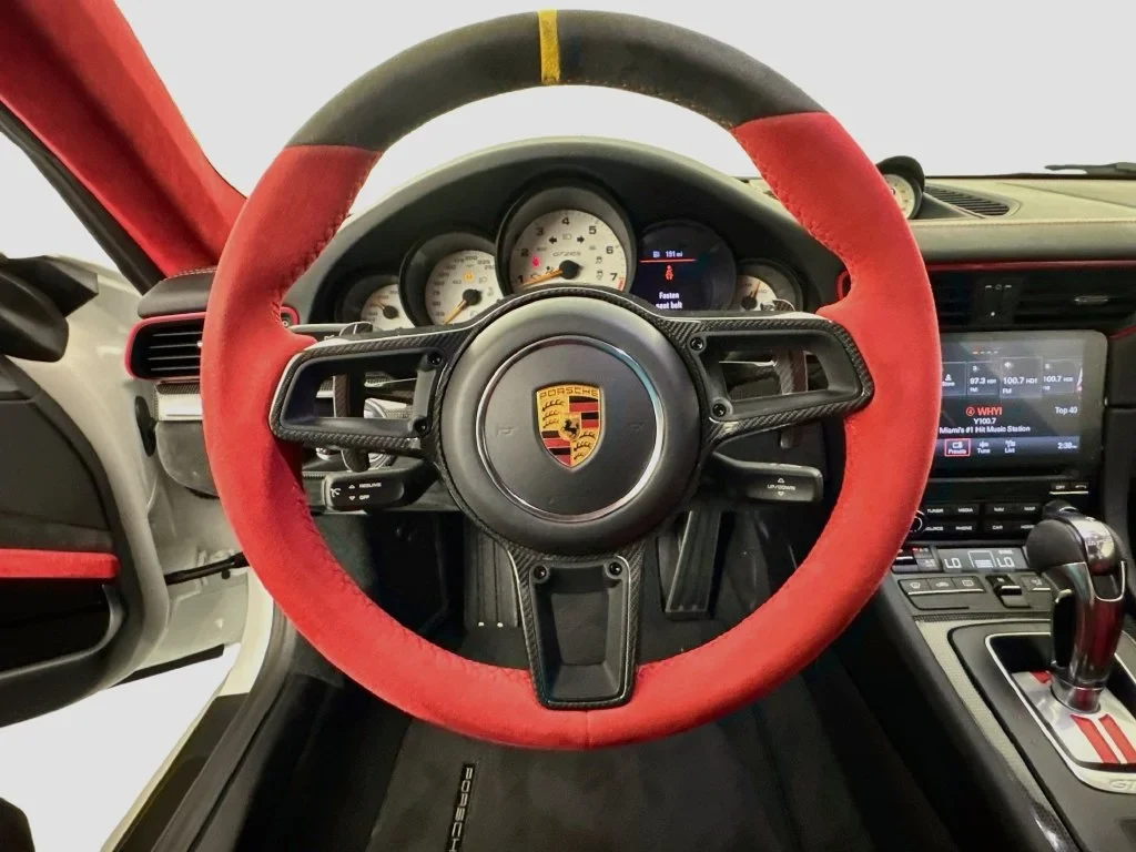 2018 Porsche 911 GT2 RS interior, Black, with red accents