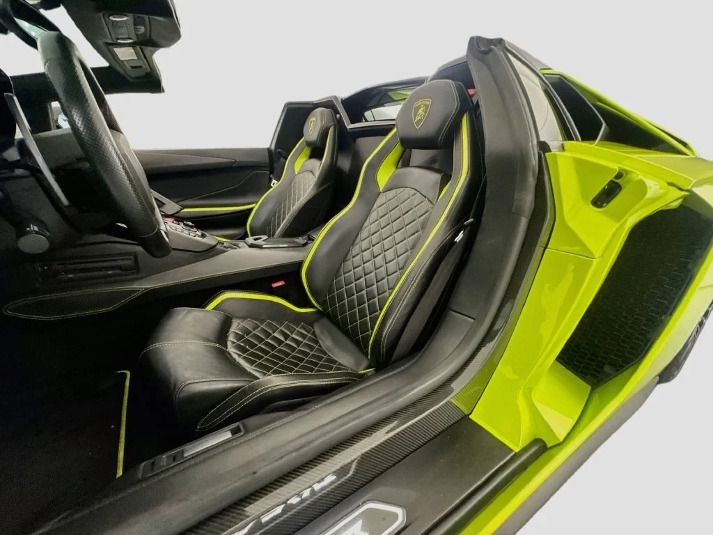 2019 Lamborghini Aventador S Roadster interior, Nero Ade