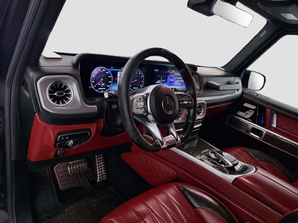 2020 Mercedes-AMG G 63 interior, dashboard, designo Classic Red and Black Nappa