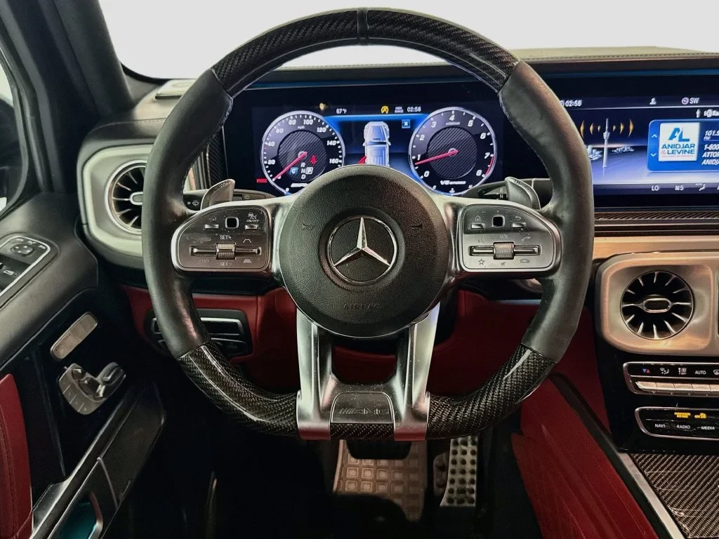 2020 Mercedes-AMG G 63 interior, dashboard, designo Classic Red and Black Nappa