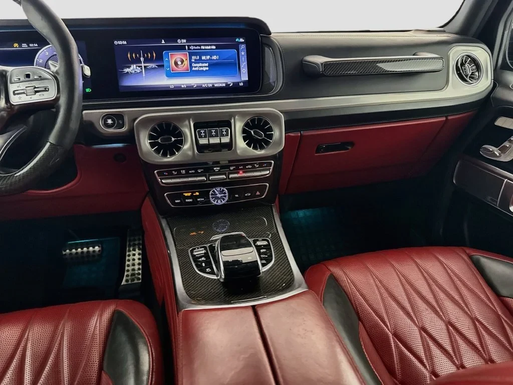 2020 Mercedes-AMG G 63 interior, designo Classic Red and Black Nappa