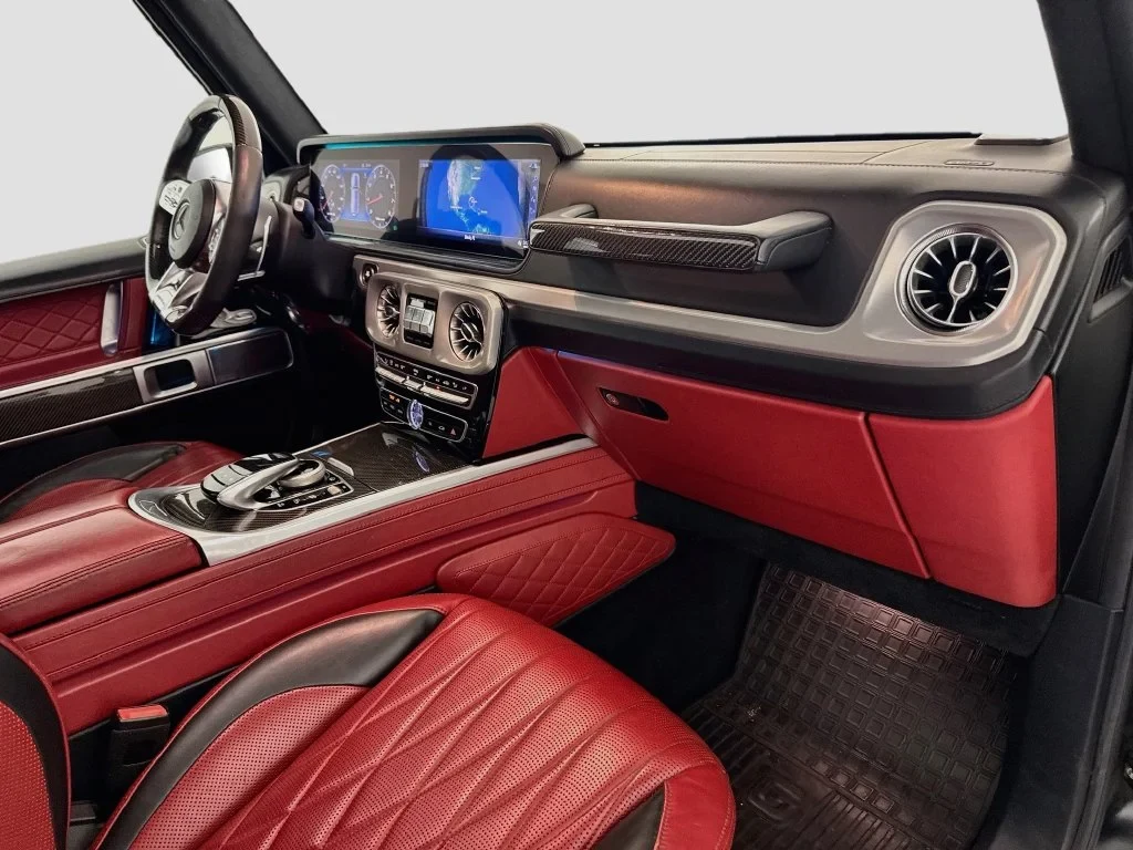 2020 Mercedes-AMG G 63 interior, designo Classic Red and Black Nappa