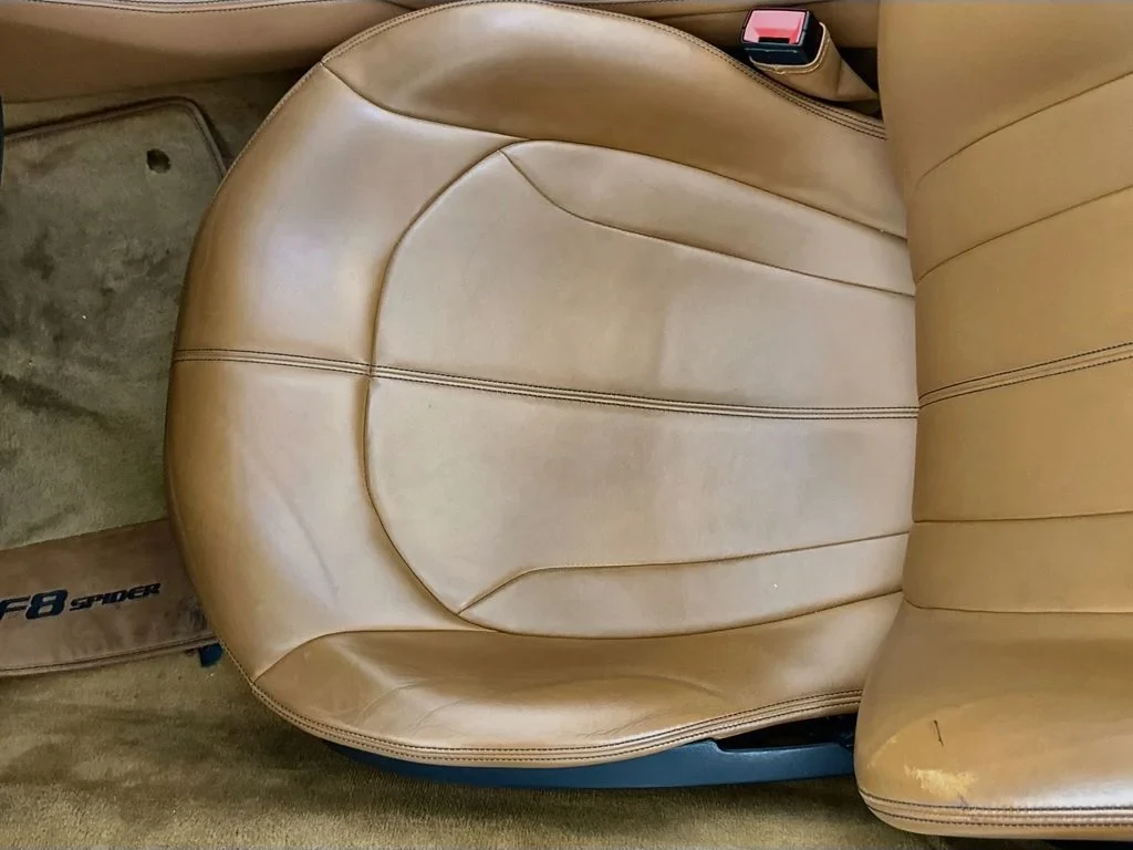 2021 Ferrari F8 Spider interior, seats, Tan leather (as seen in the photographs)