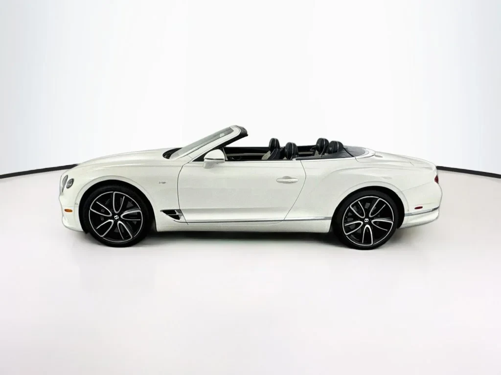 2022 Bentley Continental GT V8 Convertible, side profile, White