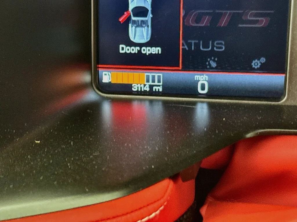 2022 Ferrari 812 GTS interior, door panel, Rosso Ferrari