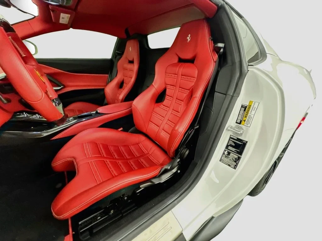 2022 Ferrari 812 GTS interior, seats, Rosso Ferrari