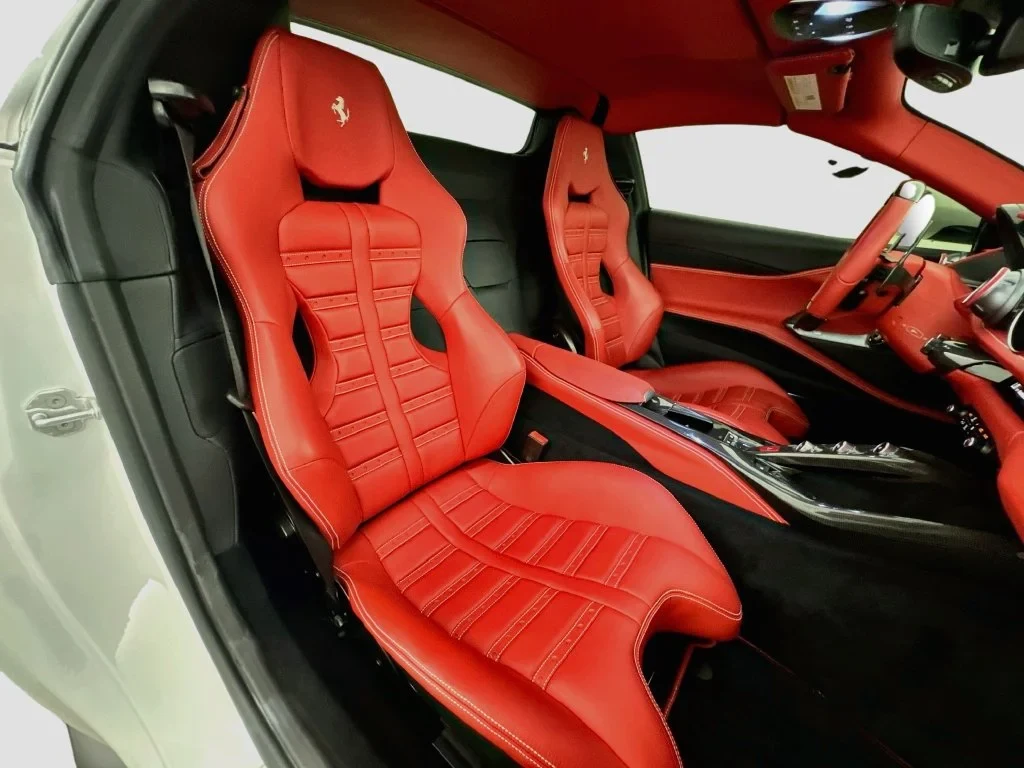 2022 Ferrari 812 GTS interior, seats, Rosso Ferrari