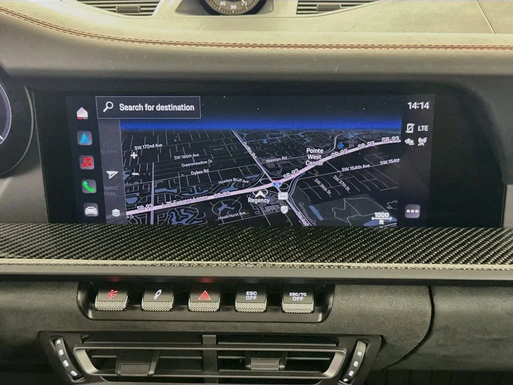 2022 Porsche 911 GT3 interior, Black, Race-Tex and leather