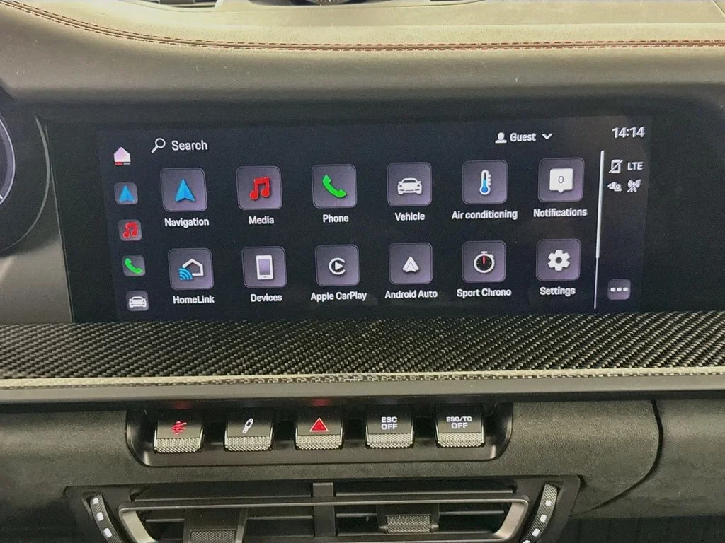 2022 Porsche 911 GT3 interior, Black, Race-Tex and leather