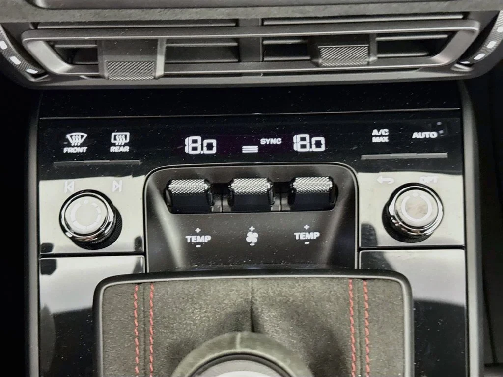 2022 Porsche 911 GT3 interior, center console, Black, Race-Tex and leather