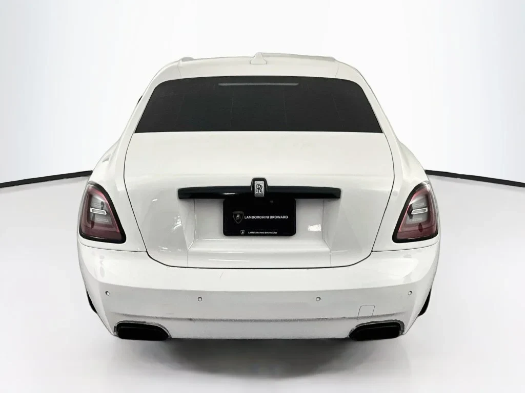 2022 Rolls-Royce Ghost, rear three-quarter view, White
