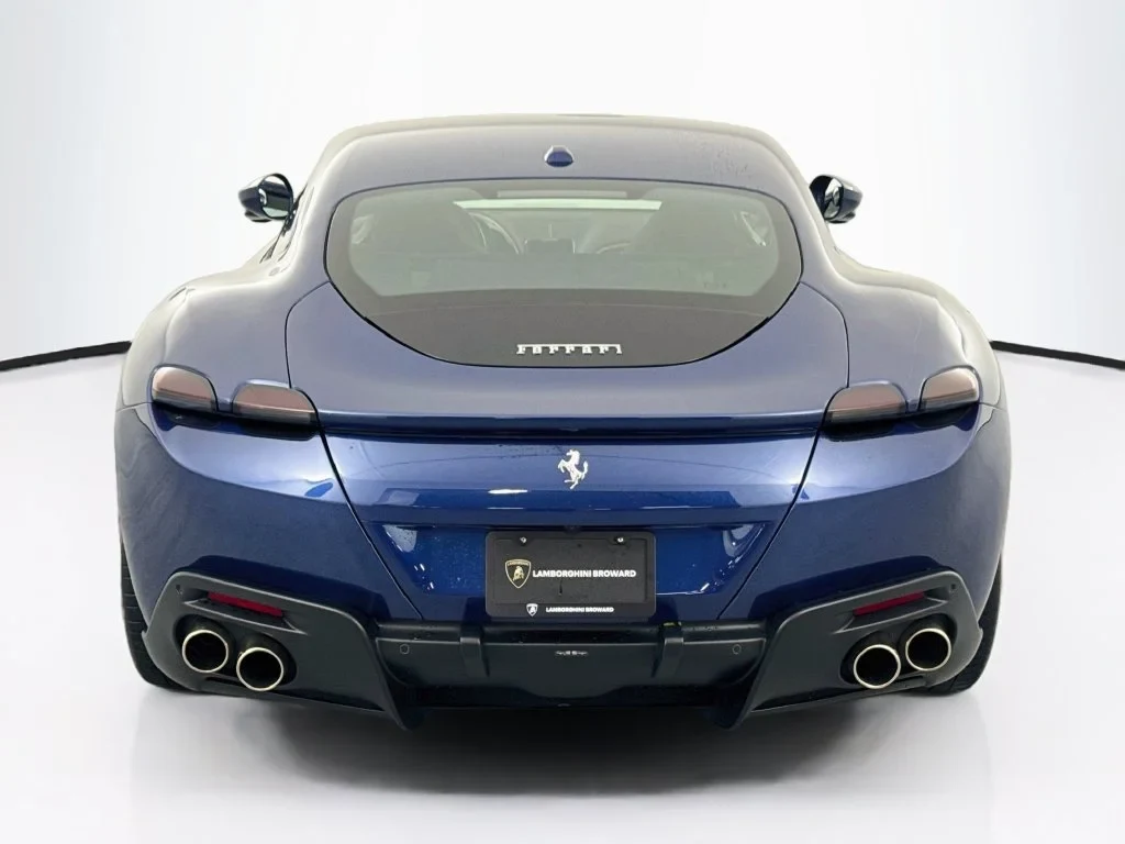 2023 Ferrari Roma, rear three-quarter view, Blue