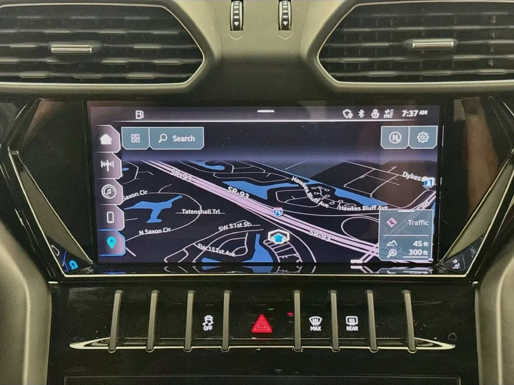 2023 Lamborghini Urus S interior, dashboard, Nero Ade, with red accents