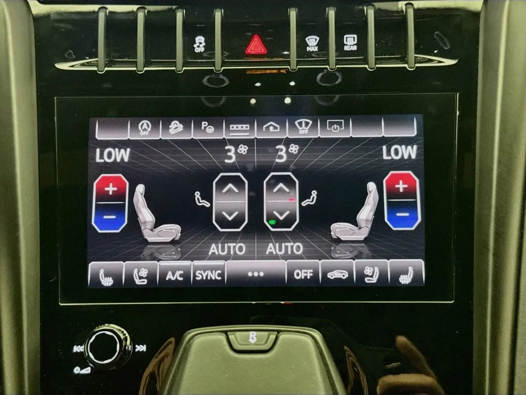 2023 Lamborghini Urus S interior, Nero Ade, with red accents
