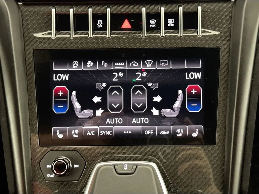 2024 Lamborghini Urus Performante interior, center console, Nero Ade Alcantara