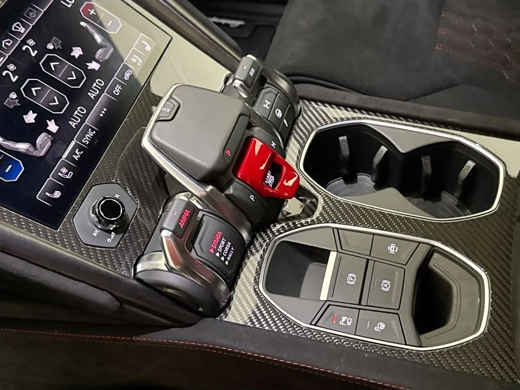 2024 Lamborghini Urus Performante interior, center console, Nero Ade Alcantara