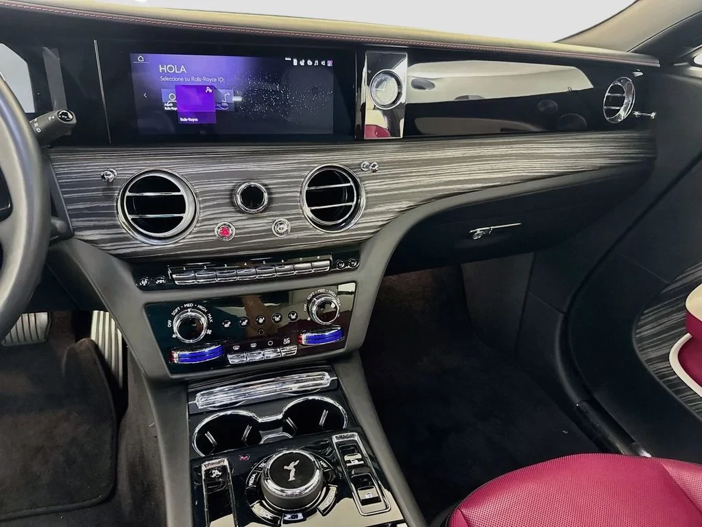 2024 Rolls-Royce Spectre interior, dashboard, Black, with red leather
